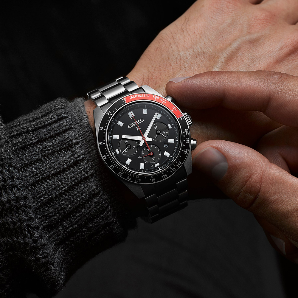 Seiko black and red clearance