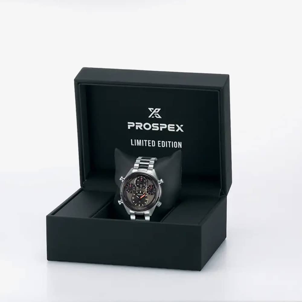 Seiko Mens Limited Edition Khaki Stripe One Hundredth Of A Second Speedtimer Solar Chronograph Watch SFJ005P1