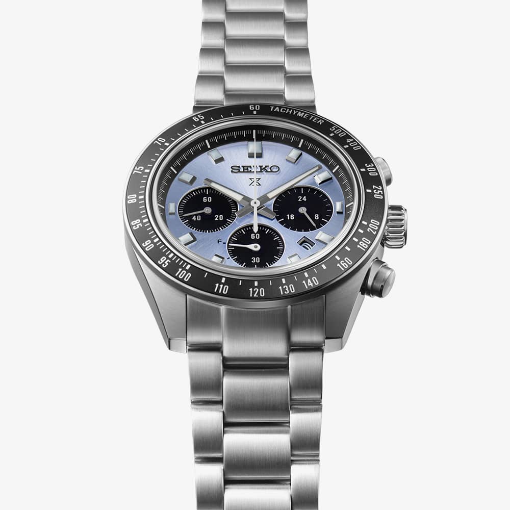 Seiko Prospex Crystal Blue Speedtimer Solar Chronograph Watch SSC935P1