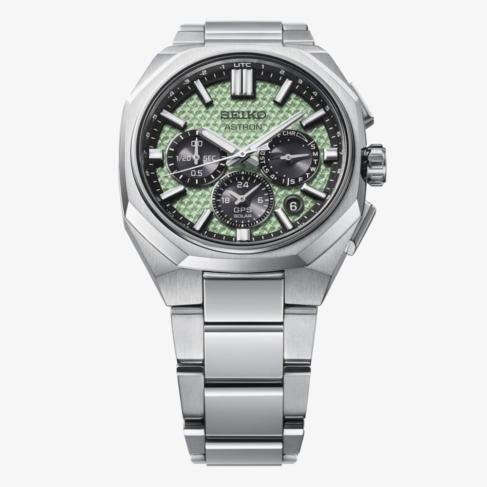 Seiko Mens Astron GPS Solar 2026 Limited Edition Crystal Green Dial Bracelet Watch HAB005J1