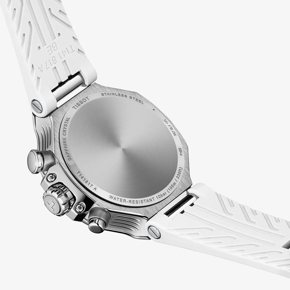 Tissot Ladies T-Race White Mother Of Pearl Dial Chronograph Watch T141.817.97.111.00