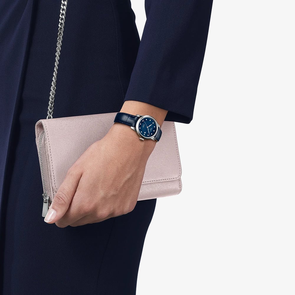Tissot Ladies Le Locle Diamond Set Dial Blue Watch T006.207.16.046.00