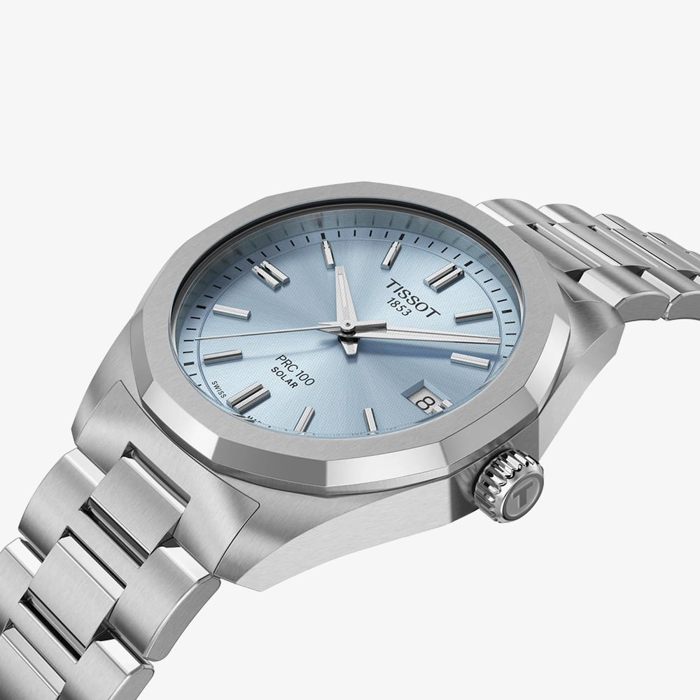 Tissot Ladies PRC 100 Solar Light Blue Dial Date Watch T151.822.11.351.00