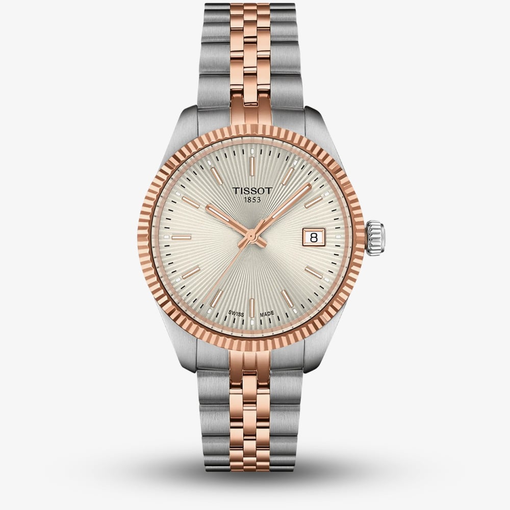 House of Watches - Tissot Ladies Ballade Two Tone Grey Rose Gold Bracelet Watch T156.210.22.031.01