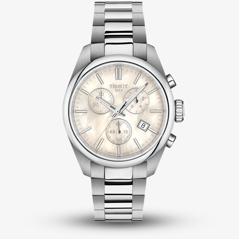 Tissot T1502171111100 PR 100 Quartz Chronograph (36mm) White Watch - Image 4