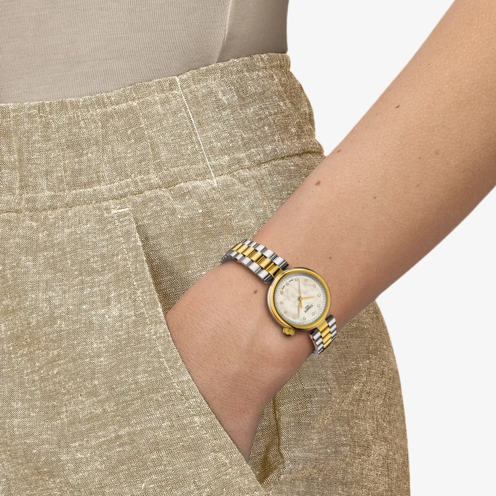 Tissot Ladies Desir Mother Of Pearl Dial Two Tone Stainless Steel Bracelet Watch T152.010.22.116.00