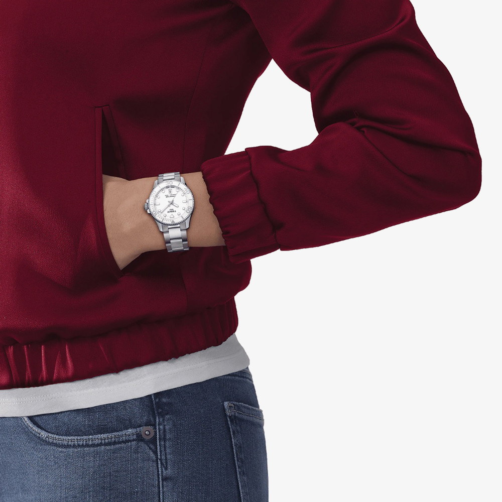 Tissot Unisex Seastar 36mm White Dial Watch T120.210.11.011.00
