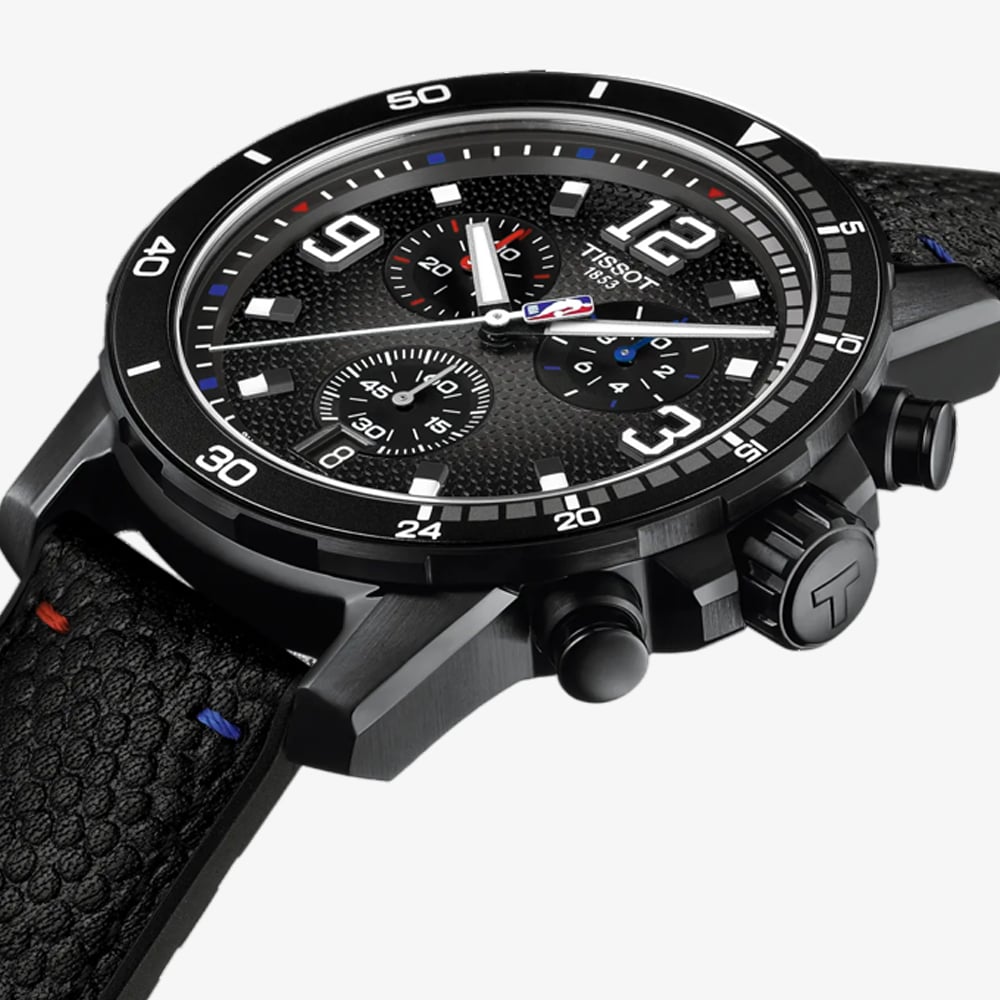 Tissot Mens Supersport NBA Special Edition Black Leather Strap Watch T125.617.37.067.00