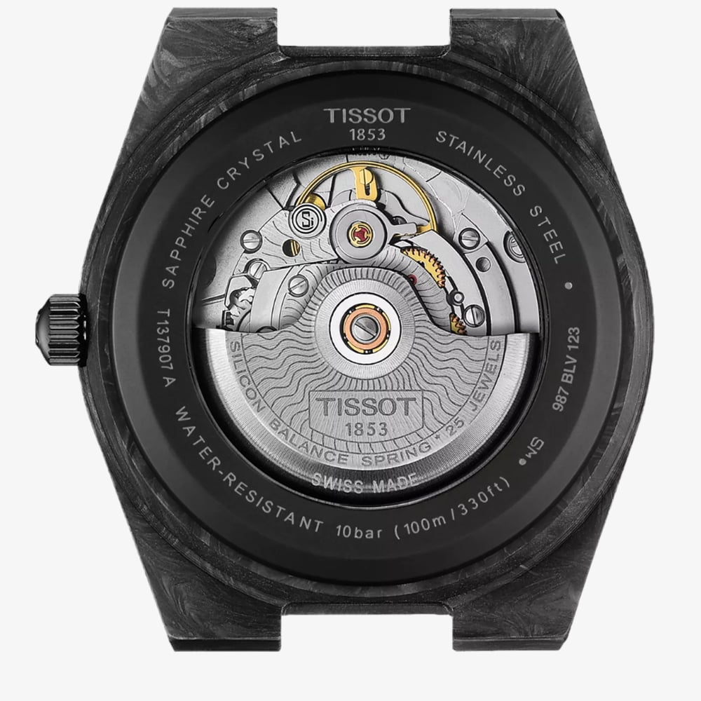 Tissot Mens PRX Powermatic 80 Black Carbon Watch T137.907.97.201.00