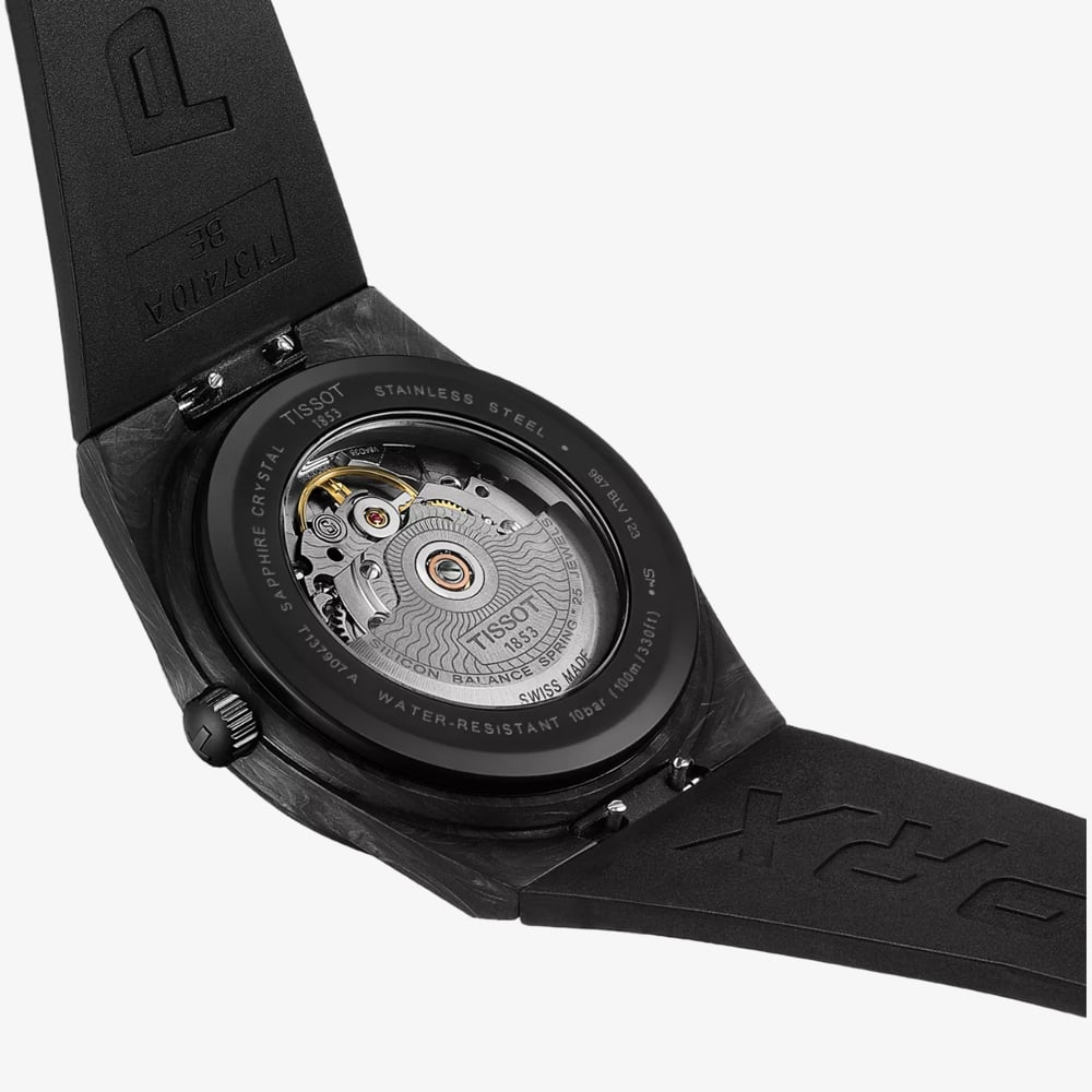 Tissot Mens PRX Powermatic 80 Black Carbon Watch T137.907.97.201.00