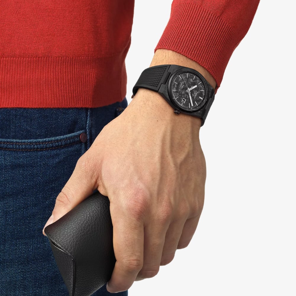 Tissot Mens PRX Powermatic 80 Black Carbon Watch T137.907.97.201.00