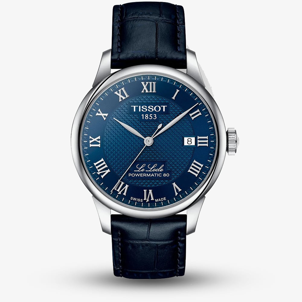 House of Watches - Tissot Mens Le Locle Blue Leather Strap Automatic Watch T006.407.16.043.00