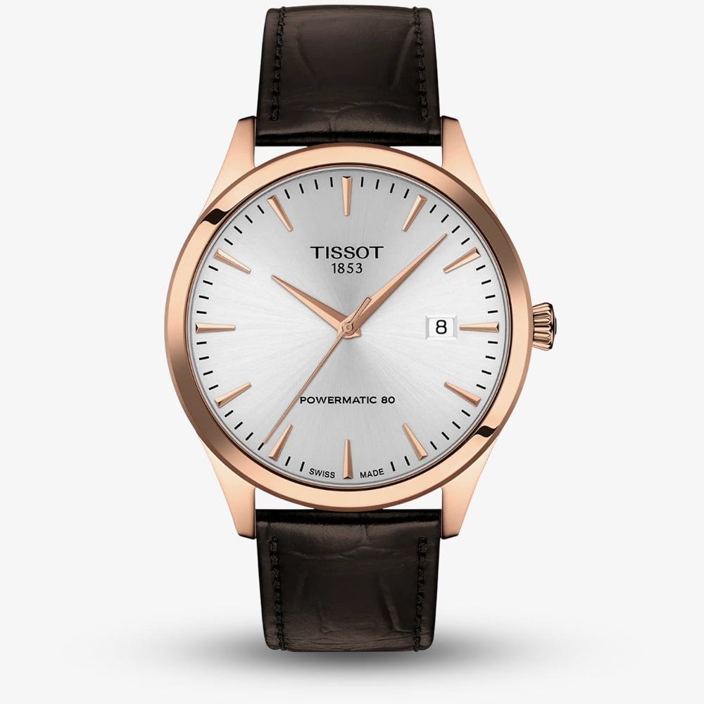 House of Watches - Tissot Mens Classic Dream Powermatic 80 Brown Strap Watch T158.407.36.031.00