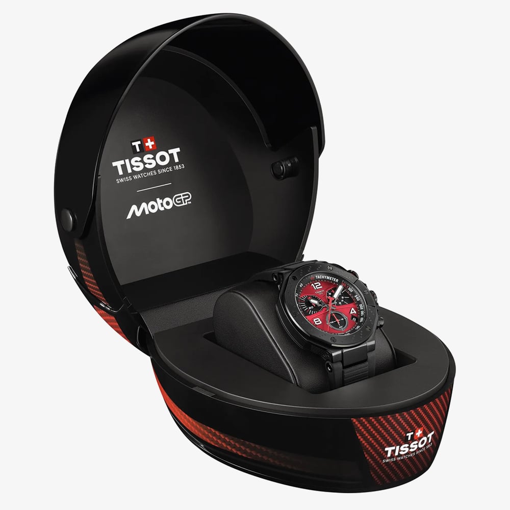 Tissot Mens Limited Edition T-Race MotoGP 2026 Quartz Chronograph Black Rubber Strap Watch T141.417.37.422.00