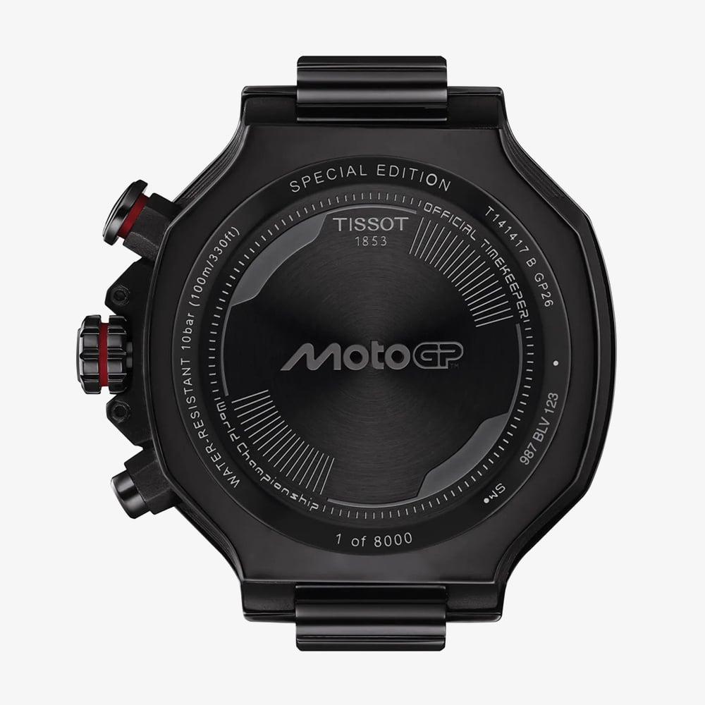 Tissot Mens Limited Edition T-Race MotoGP 2026 Quartz Chronograph Black Rubber Strap Watch T141.417.37.422.00