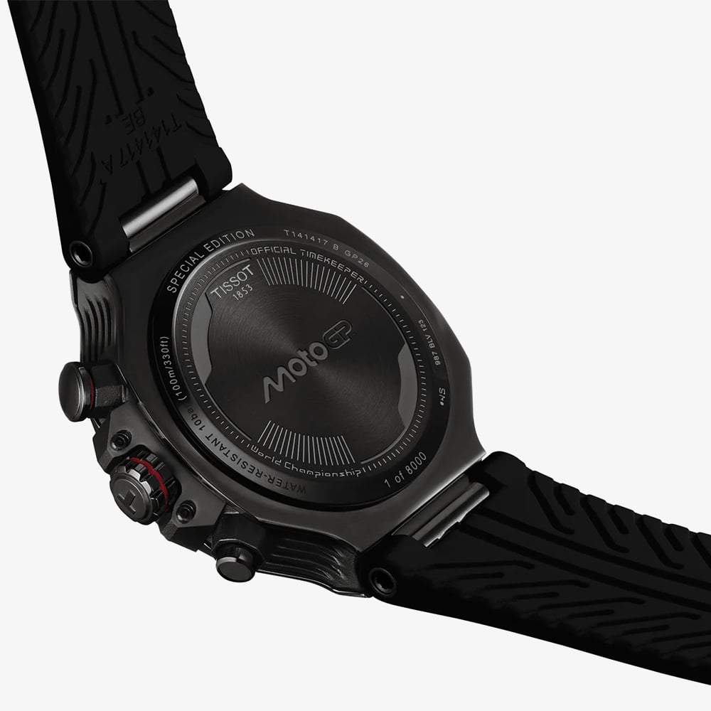 Tissot Mens Limited Edition T-Race MotoGP 2026 Quartz Chronograph Black Rubber Strap Watch T141.417.37.422.00