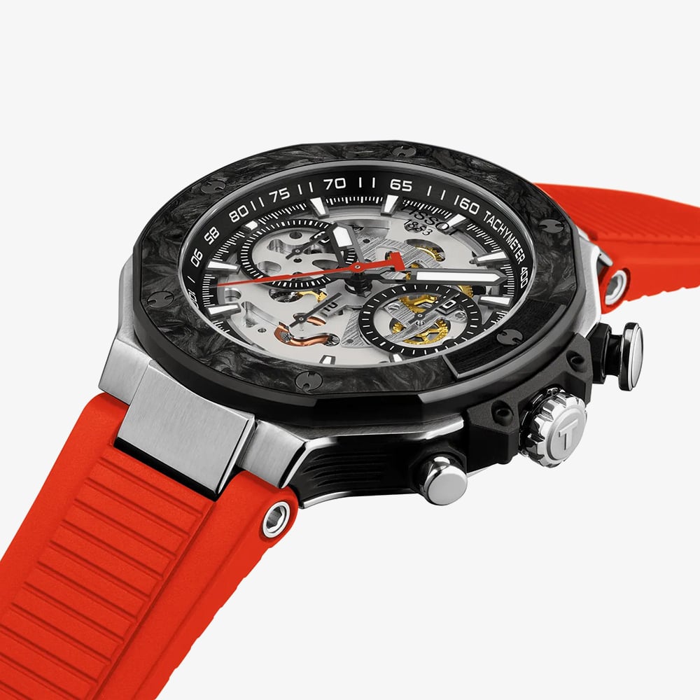 Tissot Mens Limited Edition T-Race MotoGP 2026 Automatic Chronograph Red Rubber Strap Watch T141.462.27.051.00