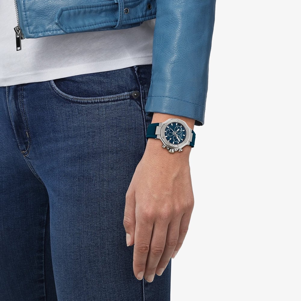 Tissot T-Race 38mm Blue Chronograph Watch T141.817.17.041.00