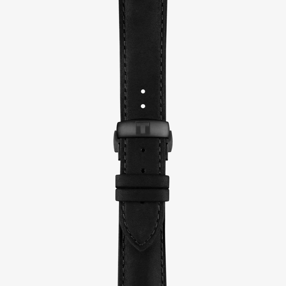 Tissot Chemin Des Tourelles Skeleton Dial Black Leather Strap Watch T139.836.36.441.00