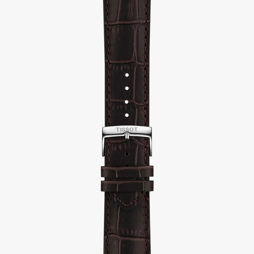 Tissot Mens Chrono L 42mm Blue Dial Brown Leather Strap Watch T116.417.16.042.00
