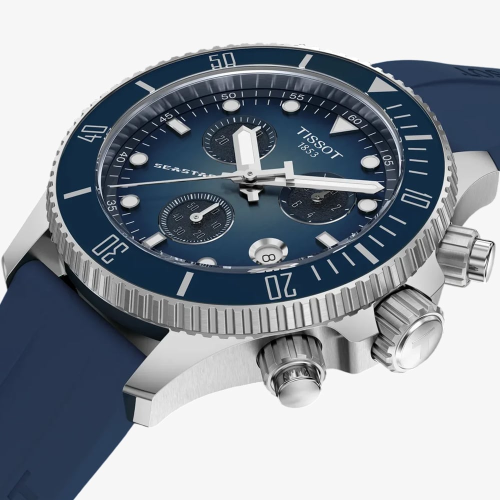 Tissot Seastar 1000 Chronograph Blue Rubber Strap Watch T120.217.17.041.00