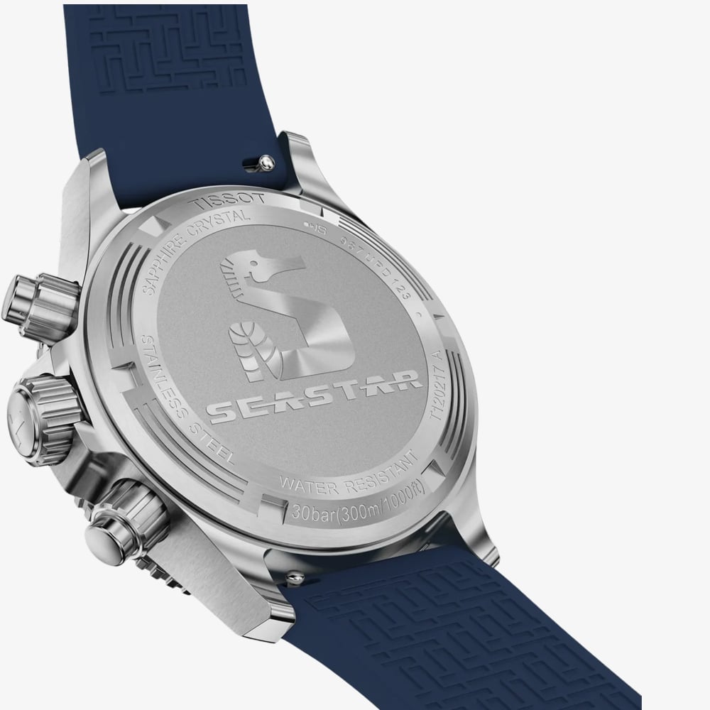 Tissot Seastar 1000 Chronograph Blue Rubber Strap Watch T120.217.17.041.00