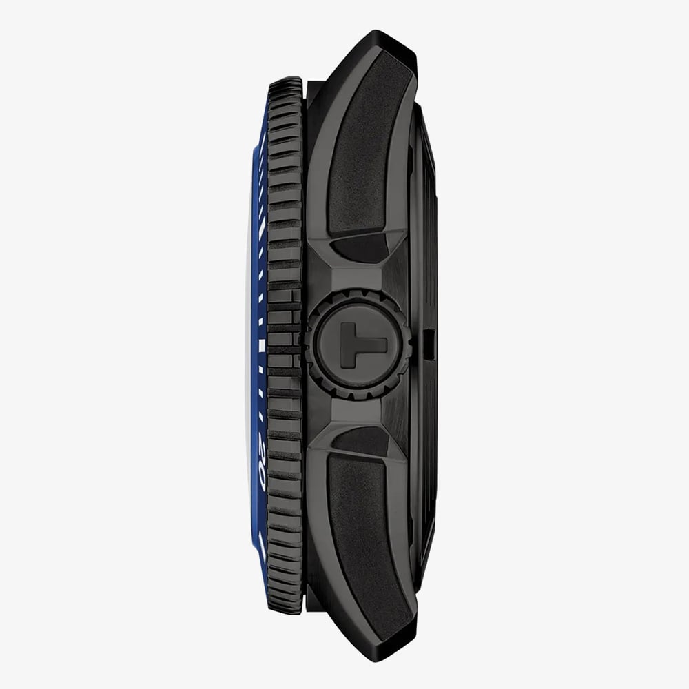 Tissot Mens Seastar 2000 44mm Blue & Black Rubber Strap Watch T120.907.37.041.00