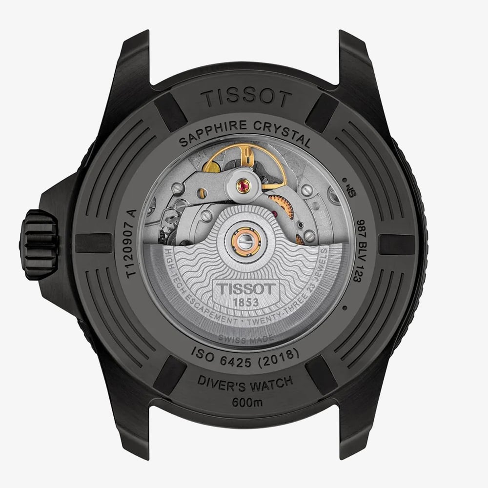 Tissot Mens Seastar 2000 44mm Blue & Black Rubber Strap Watch T120.907.37.041.00