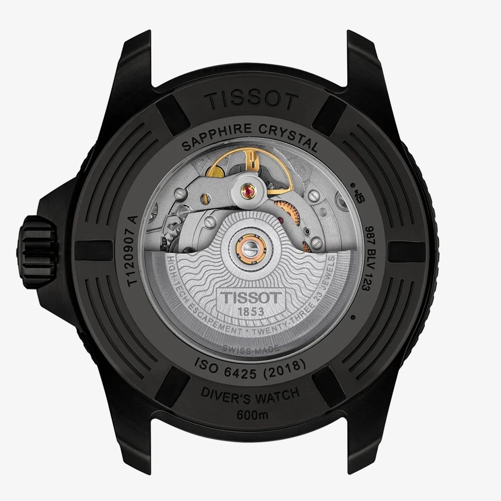 Tissot Mens Seastar 2000 44mm Black Rubber Strap Watch T120.907.37.051.00