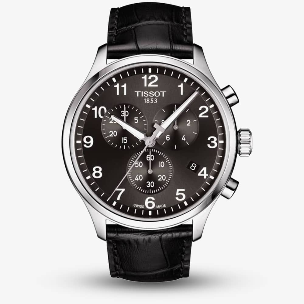 House of Watches - Tissot Mens T-Sport Chrono XL Classic Black Leather Strap Watch T116.617.16.057.00