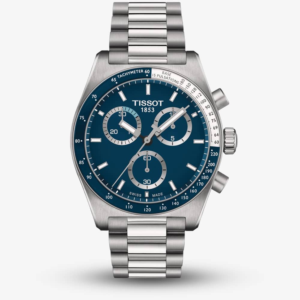 Tissot PR516 Blue Dial Chronograph Watch