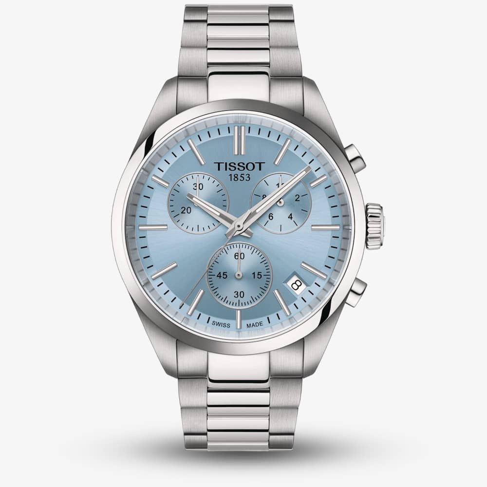 House of Watches - Tissot PR 100 Light Blue Chronograph Watch T150.417.11.351.00