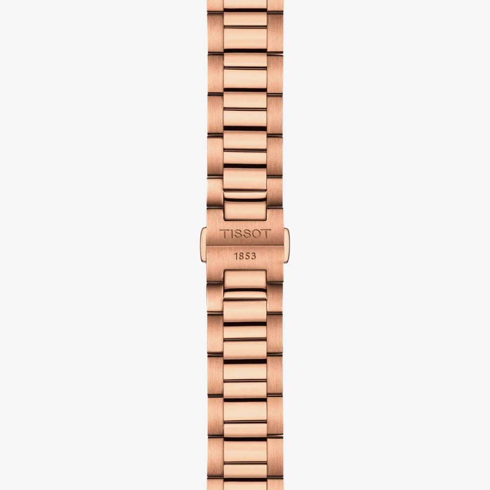 Tissot Mens PR100 Rose Gold Black Dial Date Watch T150.410.33.051.00