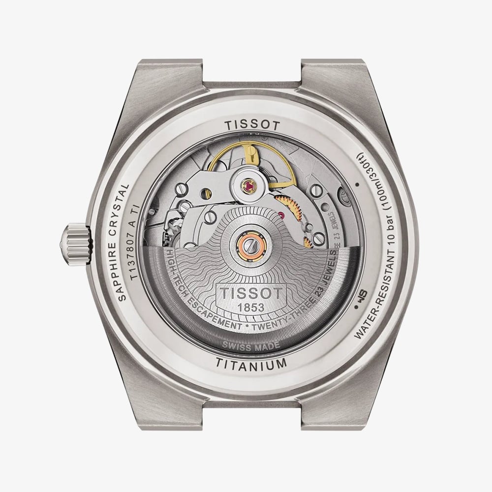 Tissot Mens PRX Blue Dial Titanium Bracelet Watch T137.807.44.041.00