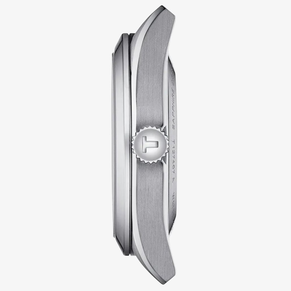 Tissot Mens Gentleman Open Heart Skeleton Blue Bracelet Watch T127.407.11.041.01