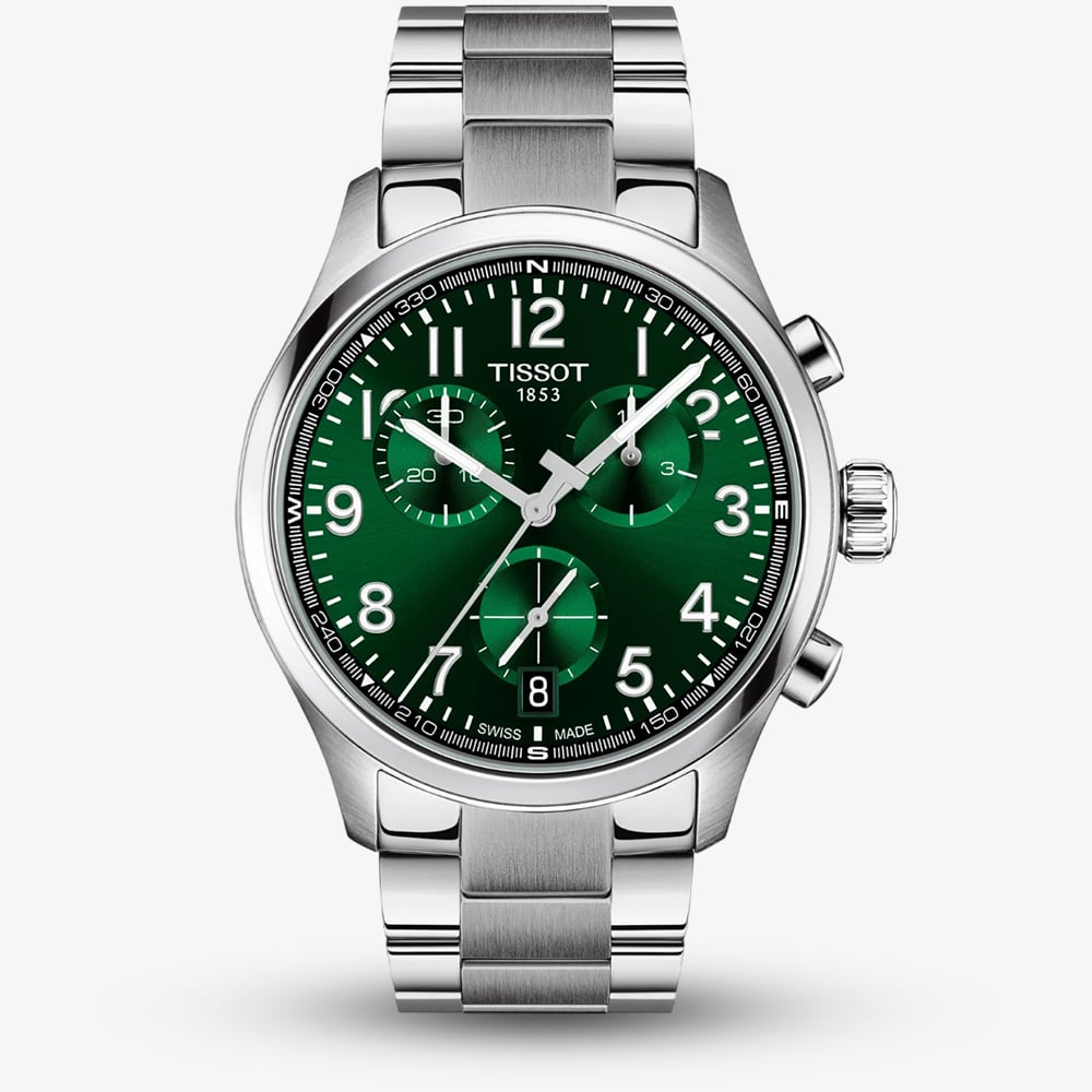 Tissot Mens Chrono L 42mm Green Bracelet Watch T116.417.11.092.00 - Image 3
