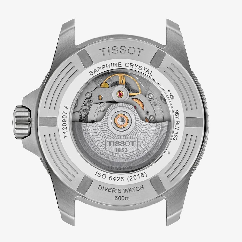 Tissot Mens Seastar 2000 44mm Black Dial Bracelet Watch T120.907.11.051.00