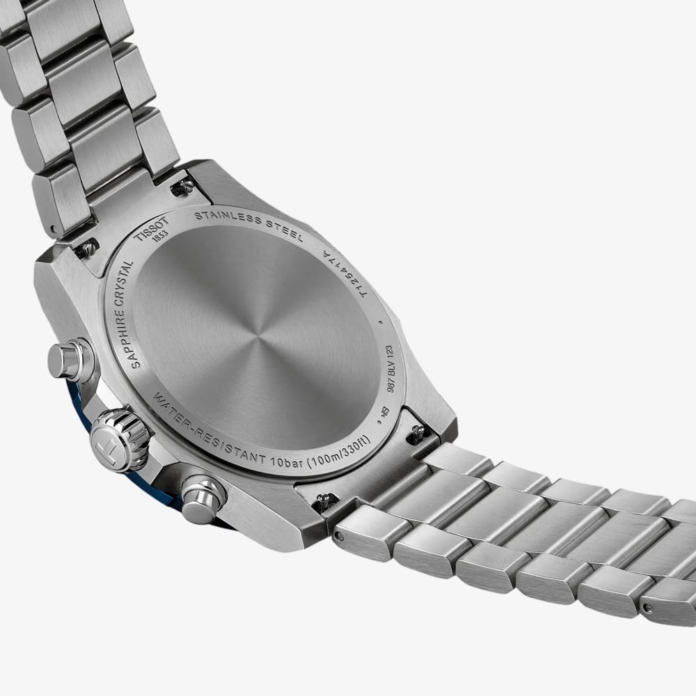 Tissot Mens SuperSport Blue Chronograph Dial Stainless Steel Bracelet Watch T125.417.11.041.00