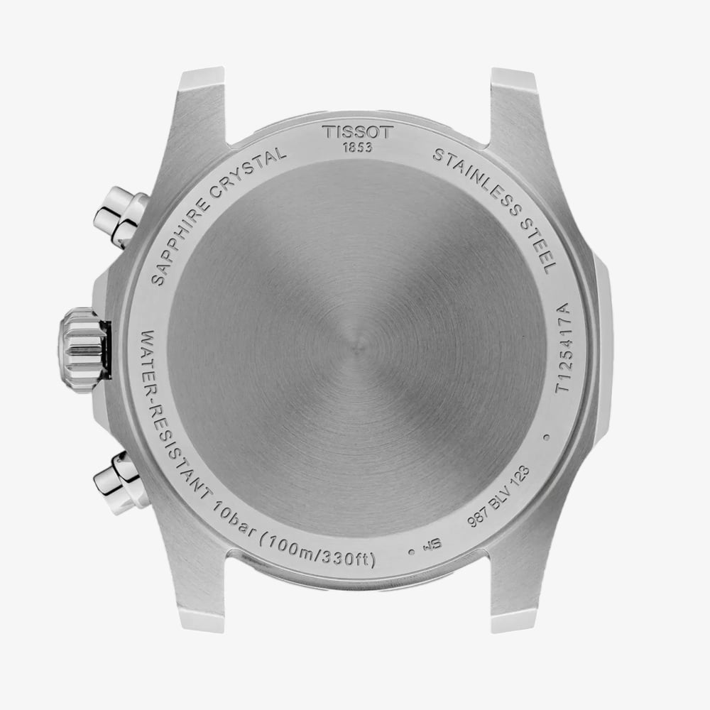 Tissot Mens SuperSport Ice Blue Chronograph Dial Stainless Steel Bracelet Watch T125.417.11.351.00