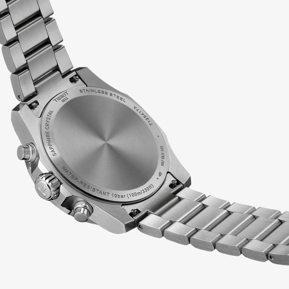 Tissot Mens SuperSport Ice Blue Chronograph Dial Stainless Steel Bracelet Watch T125.417.11.351.00