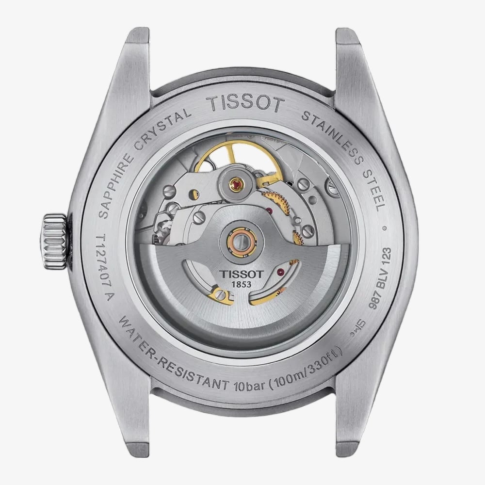 Tissot Gentlemen Silver Open Heart Dial Stainless Steel Bracelet Watch T127.407.11.031.01