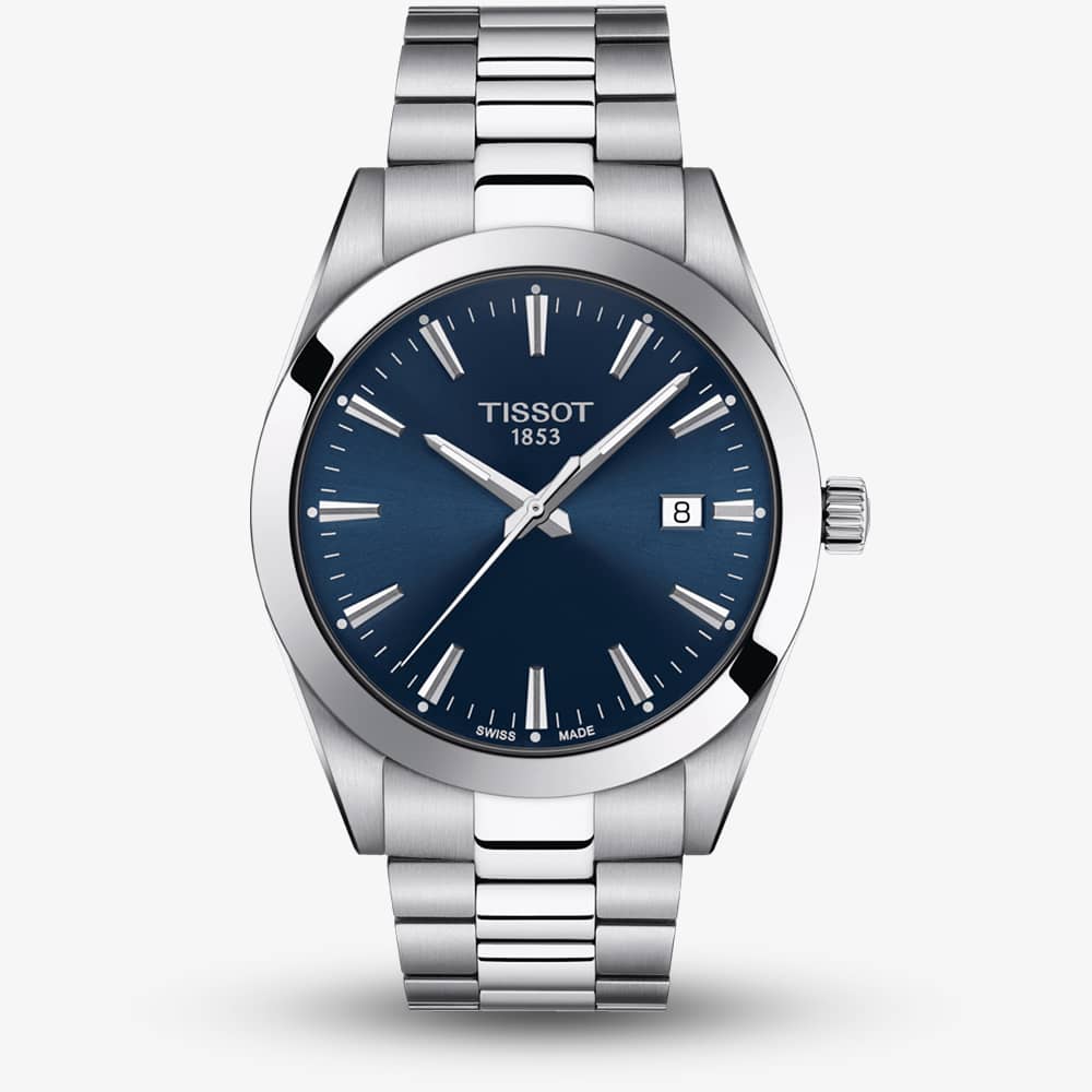 House of Watches - Tissot Mens Classic Gentleman Navy Dial Bracelet Watch T127.410.11.041.00
