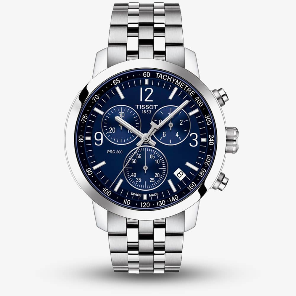 Tissot Men's Blue Prc 200 Chronograph 42mm Watch - Image 4