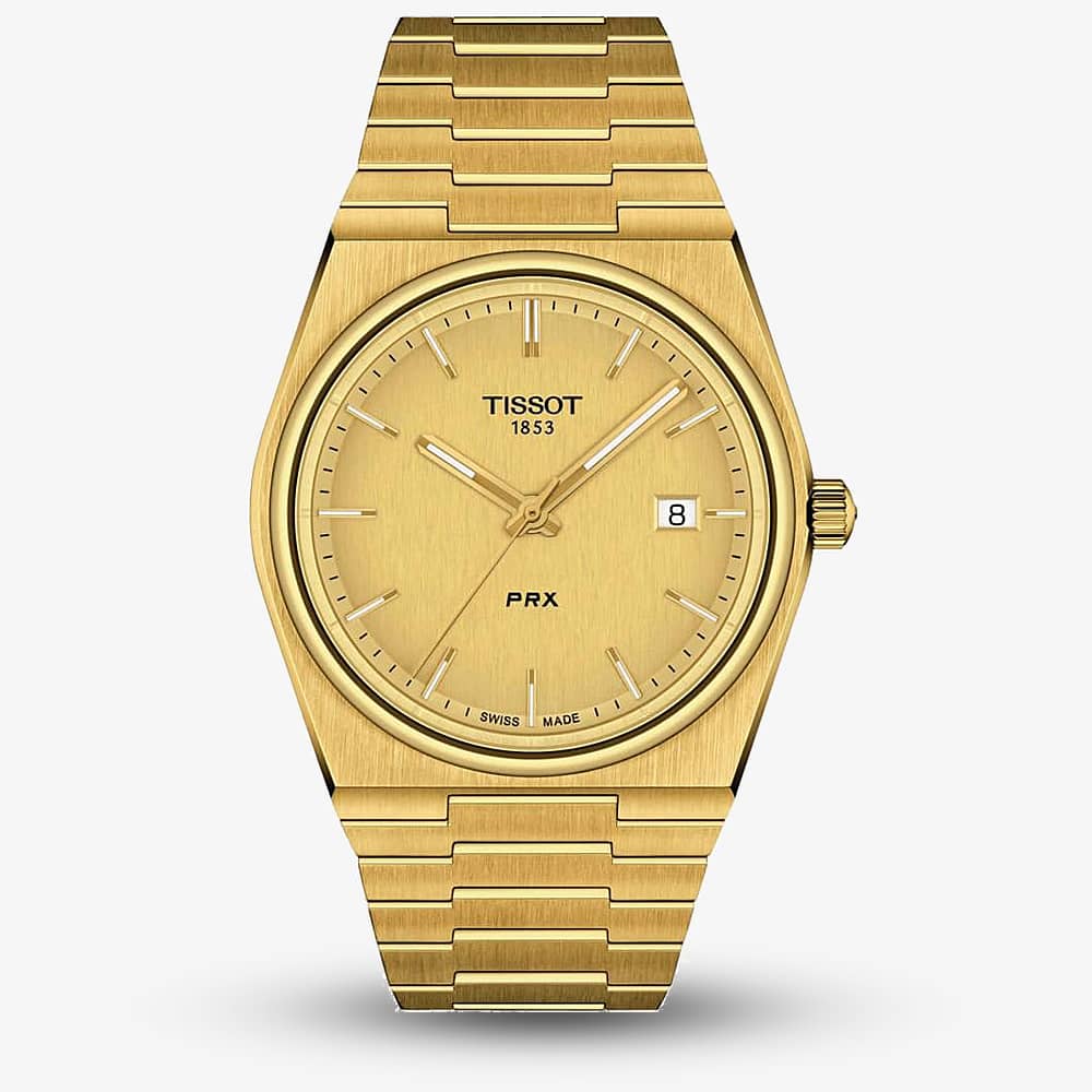 House of Watches - Tissot Mens PRX Gold Plated Watch T137.410.33.021.00