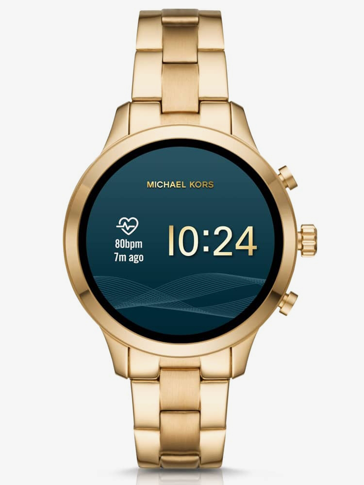 Michael Kors Access Ladies Runway Gold Plated Bracelet Smartwatch MKT5045