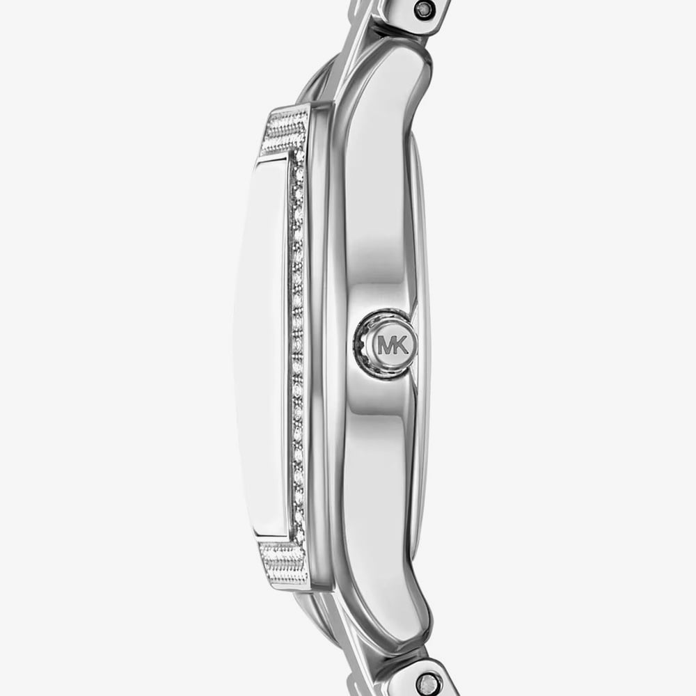Michael Kors Ladies Petite Chelsea Pavé Blue Dial Silver - Tone Bracelet  Watch MK7621