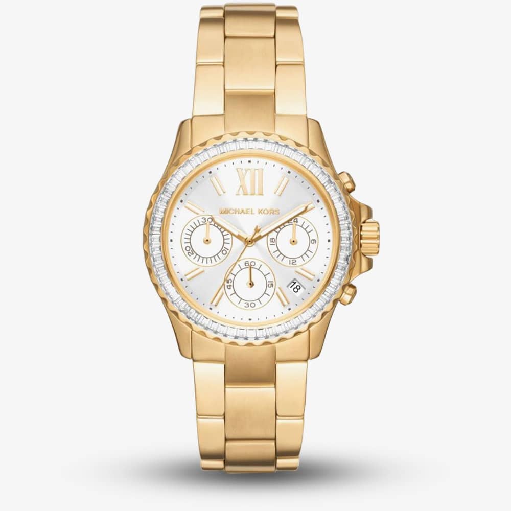House of Watches - Michael Kors Ladies Everest Chronograph Silver Dial Watch MK7212