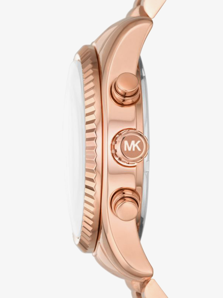 Michael Kors Ladies Lexington Rose Gold Chronograph Watch MK7217