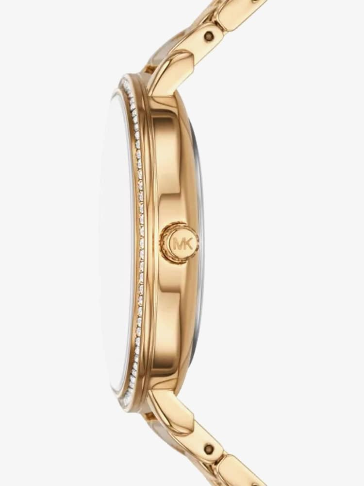 Michael Kors Ladies Pyper White Logo Dial Watch MK4666