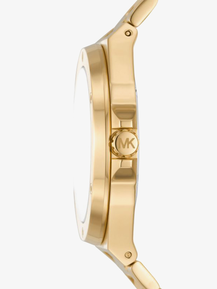 Michael Kors Ladies Lennox Gold Logo Watch MK8939